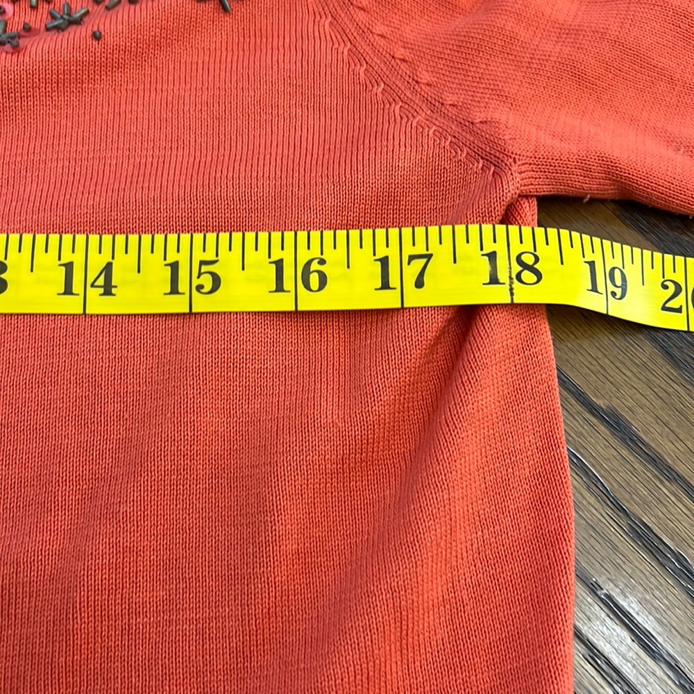 Coldwater Creek Orange Cardigan Sweater Size M - Picture 8 of 8